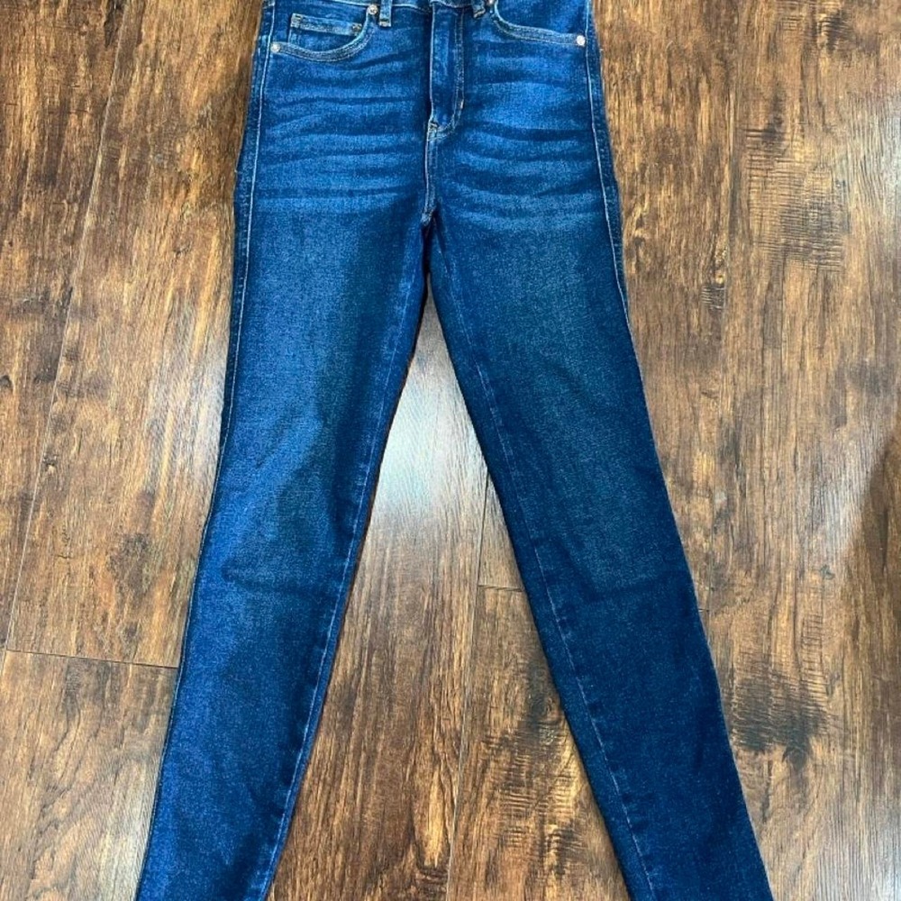 Free People We The Free Womens High Rise Slim Fit Skinny Jeans Dark Wash size 25